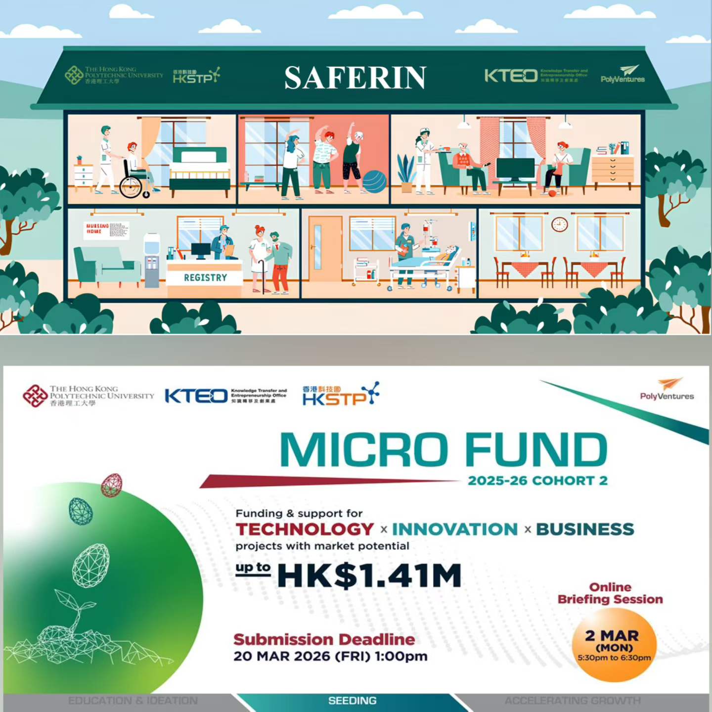 SAFERIN — PolyU Micro Fund 2025–26 start-up project (KTEO × HKSTP × PolyVentures)