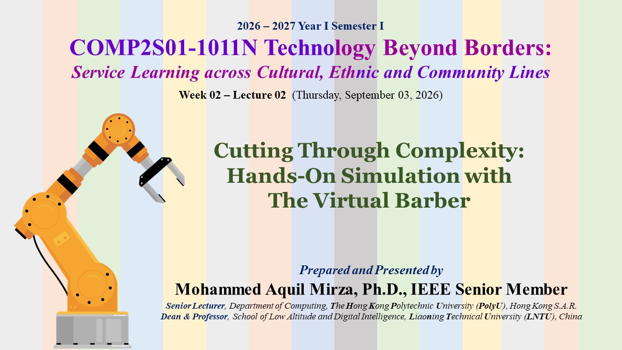 COMP2S01 Technology Beyond Borders service-learning lecture using the HCR simulator