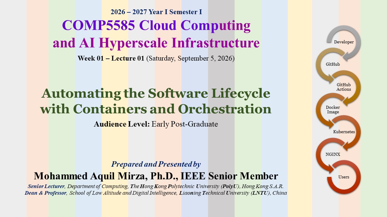 COMP5585 Cloud Computing and Hyperscale AI Infrastructure lecture